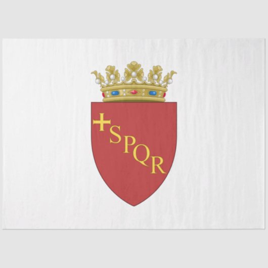 Romeinse wapenstilstand (SPQR) (Rome, Italië) Tissuepapier (Voorkant)