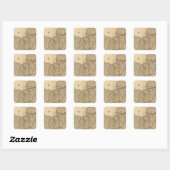 Romeinse wegen en bossen vierkante sticker (Vel)