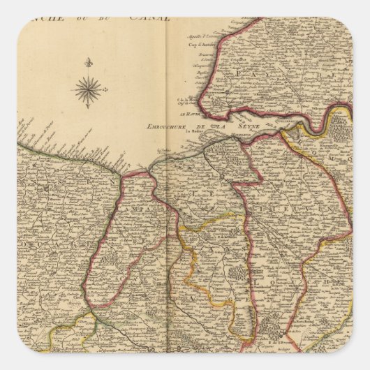 Romeinse wegen en bossen vierkante sticker (Voorkant)