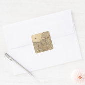 Romeinse wegen en bossen vierkante sticker (Envelop)