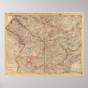 Romeinse wegen en kerken poster