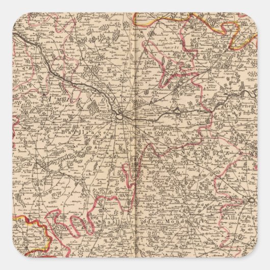 Romeinse wegen en kerken vierkante sticker (Voorkant)