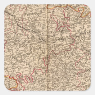 Romeinse wegen en kerken vierkante sticker