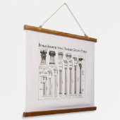 Romeinse zuilen Types Architectonische Tekening Hangend Wandkleed (Gebogen)