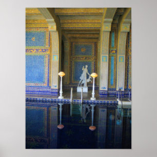 Romeinse zwembad in Hearst Castle, Californië Poster