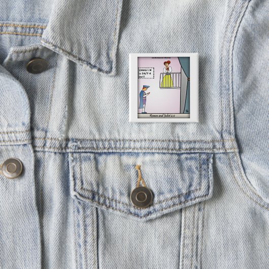 Romeo-and-Juliet-2.0 Vierkante Button 5,1 Cm (In situ)