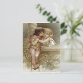 Romeo And Juliet Frances Brundage Valentine Feestdagenkaart (Staand voorkant)