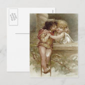 Romeo And Juliet Frances Brundage Valentine Feestdagenkaart (Voorkant / Achterkant)