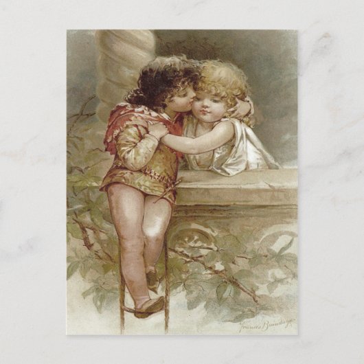 Romeo And Juliet Frances Brundage Valentine Feestdagenkaart (Voorkant)