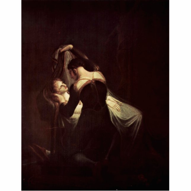 Romeo bij Juliet's sterfbed, door Füssli Johann He Staand Fotobeeldje (Voorkant)