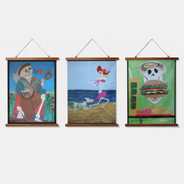 Romeo, coppertone, cheeseburger in het paradijs hangend wandkleed