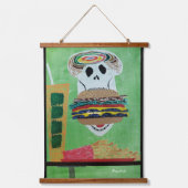 Romeo, coppertone, cheeseburger in het paradijs hangend wandkleed (Voorkant 3)