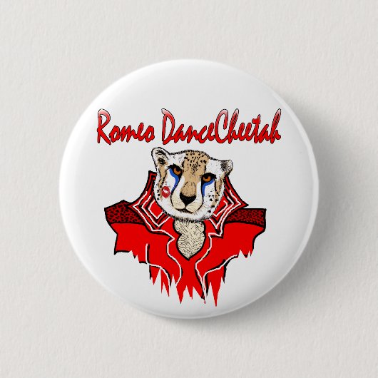 Romeo Dance Cheetah Ronde Button 5,7 Cm (Voorkant)