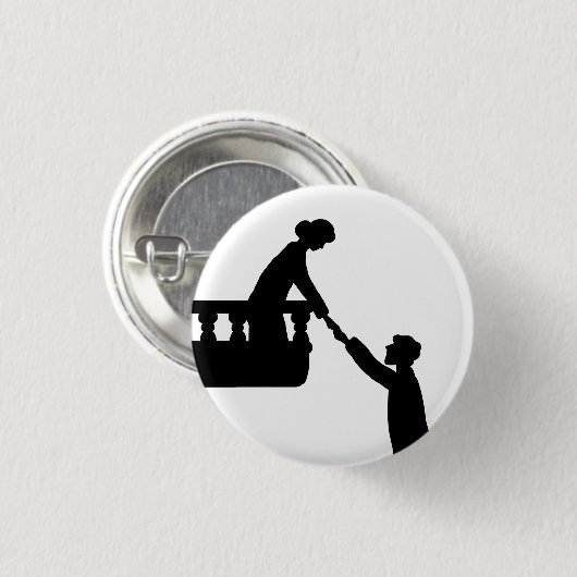 Romeo en Julia balkon pin Ronde Button 3,2 Cm (Voorkant /achterkant)