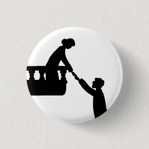 Romeo en Julia balkon pin Ronde Button 3,2 Cm