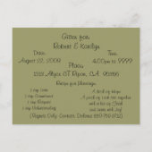 Romeo en Julia, bruiloft uitnodigt Uitnodiging Briefkaart (Achterkant)