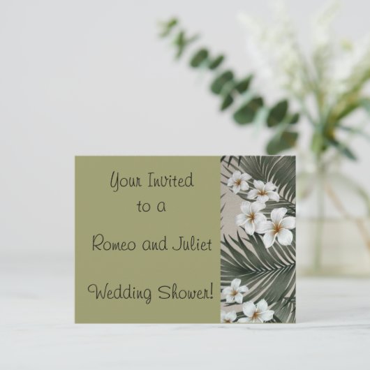 Romeo en Julia, bruiloft uitnodigt Uitnodiging Briefkaart (Staand voorkant)