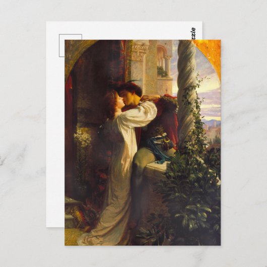 Romeo en Julia, ca. 1884 door Frank Dicksee Briefkaart (Voorkant / Achterkant)