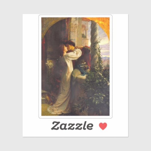 Romeo en Julia, ca. 1884 door Frank Dicksee Sticker (Vel)