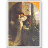 Romeo en Julia, ca. 1884 door Frank Dicksee Sticker (Voorkant)