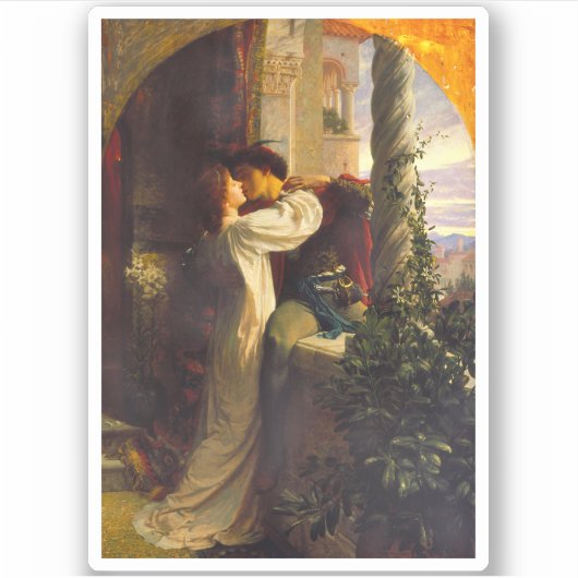 Romeo en Julia, ca. 1884 door Frank Dicksee Sticker (Voorkant)