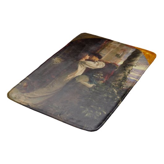 Romeo en Julia (door Frank Dicksee) Badmat (Gekanteld)