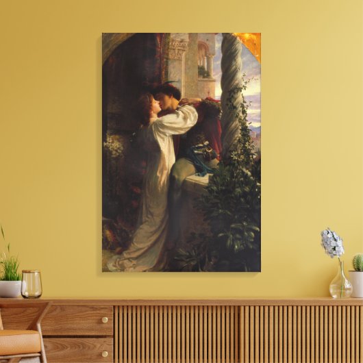 Romeo en Julia (door Frank Dicksee) Canvas Afdruk (Insitu (Woonkamer))