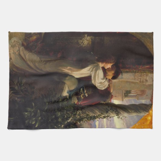 Romeo en Julia (door Frank Dicksee) Theedoek (Horizontaal)