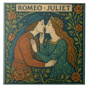 Romeo en Julia - Kunst en ambachten Keramische Teg Tegeltje