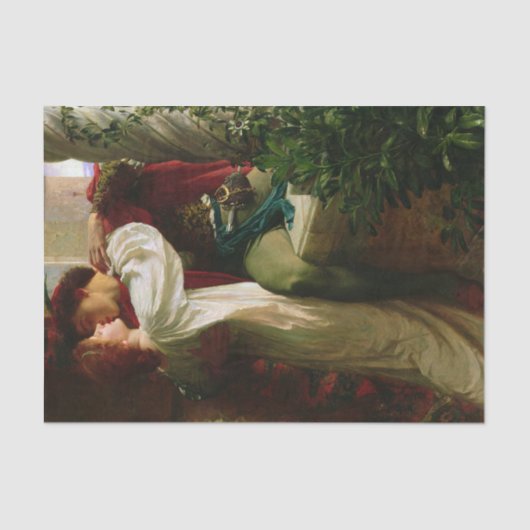 Romeo en Juliet, 1884, van Frank Dicksee Tissuepapier (Voorkant)