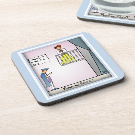 Romeo en Juliet 2.0 Blue Bier Onderzetter (Linkerzijde)