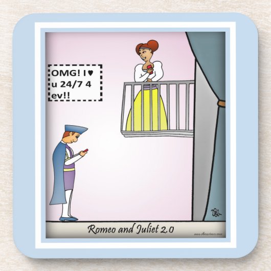 Romeo en Juliet 2.0 Blue Bier Onderzetter (Voorkant)