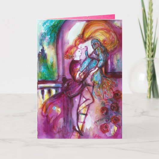 ROMEO EN JULIET BALCONY SCENE Valentijnsdag Feestdagen Kaart (Voorkant)