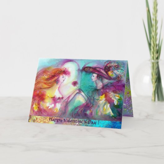 ROMEO EN JULIET Balcony Scene Valentijnsdag Feestdagen Kaart (Voorkant)