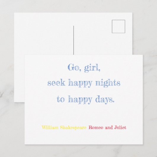 Romeo en Juliet Briefkaart (Voorkant / Achterkant)