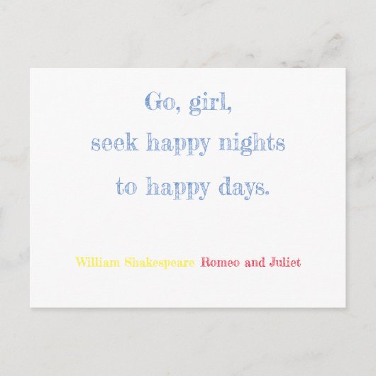 Romeo en Juliet Briefkaart (Voorkant)