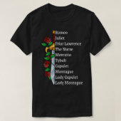 Romeo en Juliet Cast van personages T-shirt (Design voorkant)