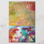 ROMEO EN JULIET, GEEL GROENE GOLD-SPARKLES BRIEFPAPIER (Voorkant)