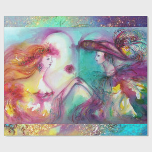 ROMEO EN JULIET/GOLD BLUE SPARKLES CADEAUPAPIER