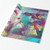 ROMEO EN JULIET/GOLD BLUE SPARKLES CADEAUPAPIER (Uitgerold)