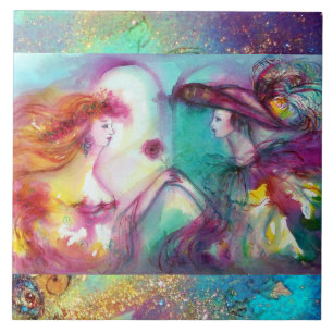 ROMEO EN JULIET/GOLD BLUE SPARKLES TEGELTJE