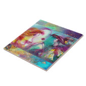 ROMEO EN JULIET/GOLD BLUE SPARKLES TEGELTJE (Zijkant)