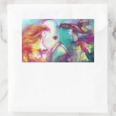 ROMEO EN JULIET / GOUD BLAUWE SPANKELS RECHTHOEKIG RECHTHOEKIGE STICKER (Tas)