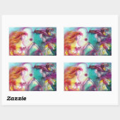 ROMEO EN JULIET / GOUD BLAUWE SPARKELS RECHTHOEKIG RECHTHOEKIGE STICKER (Vel)