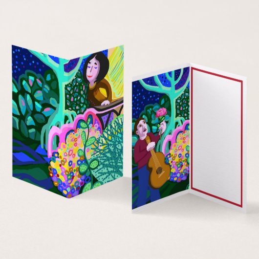 Romeo en Juliet Kaart (Binnen en buitenkant)