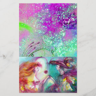 ROMEO EN JULIET, PAARSE BLAUWGROEN BLAUWE GOUDEN G BRIEFPAPIER