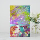 ROMEO EN JULIET, PAARSE GROENE GOUDEN SPRANKELS BRIEFPAPIER (Staand voorkant)