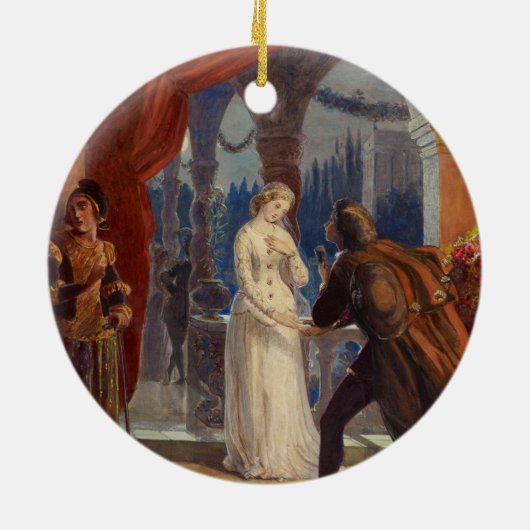  Romeo en Juliet Painting (1861) Keramisch Ornament (Achterkant)