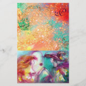 ROMEO EN JULIET, PINK GREEN GOLD SPARKLES MONOGRAM BRIEFPAPIER (Voorkant)