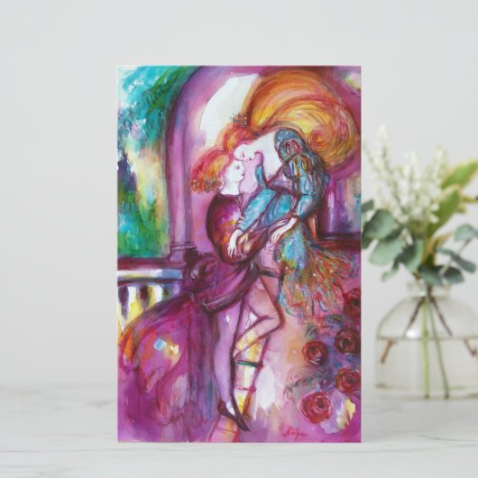 ROMEO EN JULIET Romantic Valentijns Day Briefpapier (Staand voorkant)